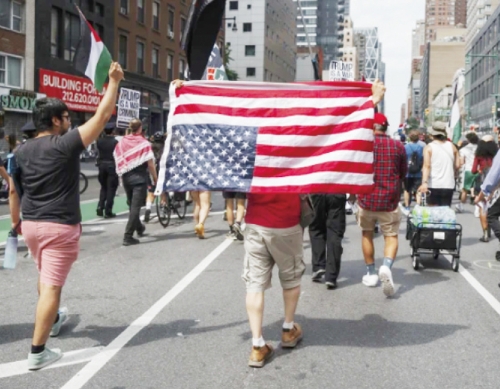 纽约有反战示威活动。 美联社 纽约有反战示威活动。 美联社