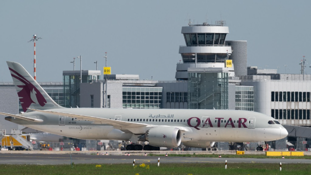 卡塔尔航空宣布停飞至领空重开。法新社 卡塔尔航空宣布停飞至领空重开。法新社