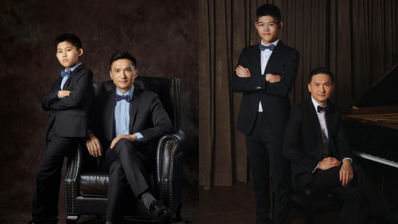 陈锦鸿与陈驾桦不同时期合影,岁月流转,父子亲不变。 陈锦鸿与陈驾桦不同时期合影,岁月流转,父子亲不变。