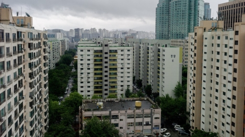 首尔汝矣岛住宅区。 法新社 首尔汝矣岛住宅区。 法新社