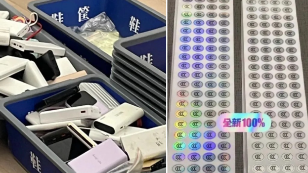 有人在网上兜售3C认证贴纸,让不合规格的充电宝可以上机。 有人在网上兜售3C认证贴纸,让不合规格的充电宝可以上机。