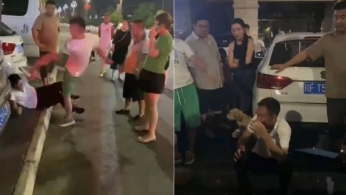 网传四川男子诱骗12岁女童“爆房”,遭女童父亲等人围殴。 网传四川男子诱骗12岁女童“爆房”,遭女童父亲等人围殴。