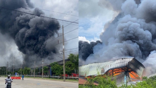 泰国北标府纸厂大火 泰国北标府纸厂大火