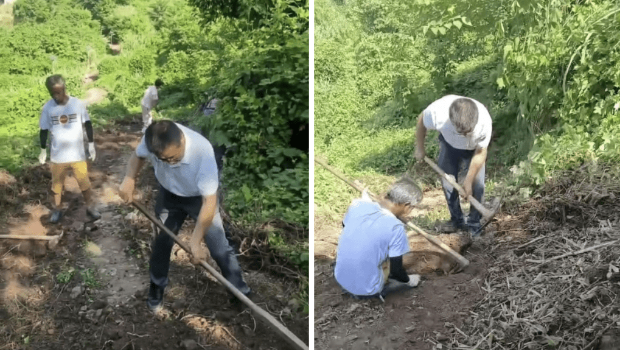 重庆近百居民野蛮锄荒 重庆近百居民野蛮锄荒