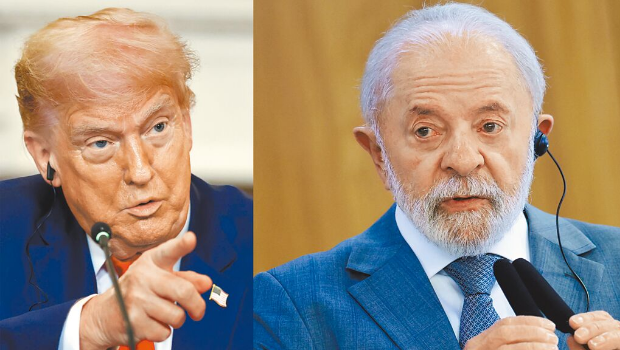 美国总统特朗普(左)9日公布对巴西开征50%关税,巴西总统卢拉(右)强硬反击,称会展开报复行动。 美国总统特朗普(左)9日公布对巴西开征50%关税,巴西总统卢拉(右)强硬反击,称会展开报复行动。