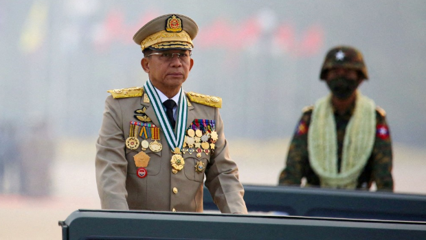 缅甸军政府领袖敏昂莱已要求特朗普降低缅甸对美国出口的40%关税税率。 缅甸军政府领袖敏昂莱已要求特朗普降低缅甸对美国出口的40%关税税率。