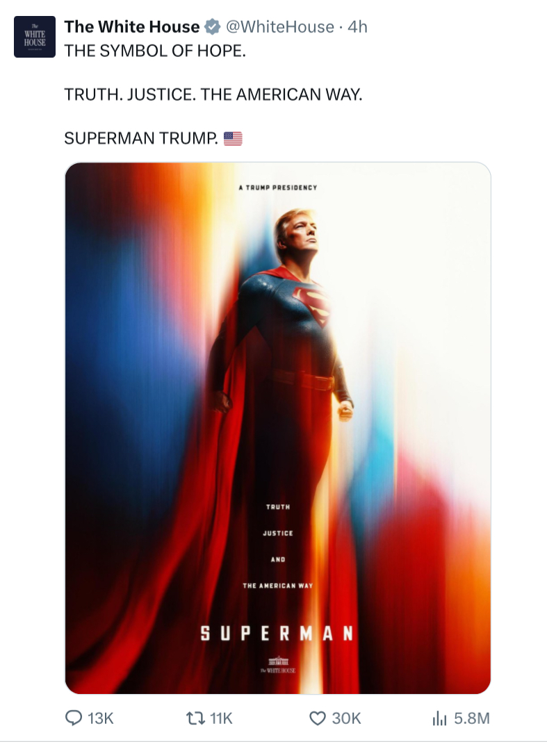 白宫配文盛赞特朗普是“希望的象征,真理,正义” 白宫配文盛赞特朗普是“希望的象征,真理,正义”