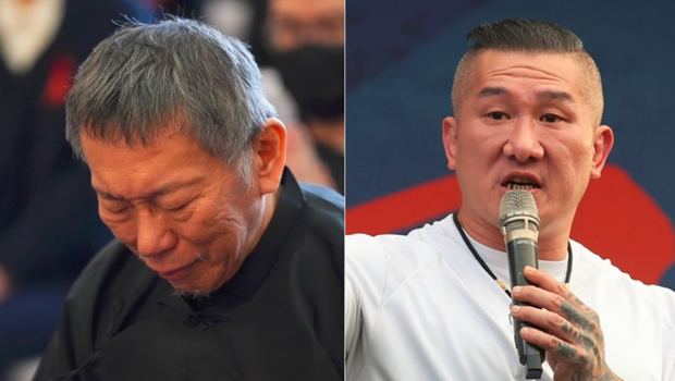 柯文哲(左)、馆长(右)在2023年蓝白一度宣布合作当晚,两人都受到支持者庞大的压力。 柯文哲(左)、馆长(右)在2023年蓝白一度宣布合作当晚,两人都受到支持者庞大的压力。