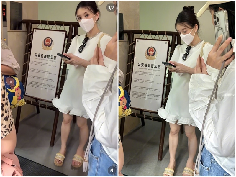 方媛的腿部引发讨论。 方媛的腿部引发讨论。