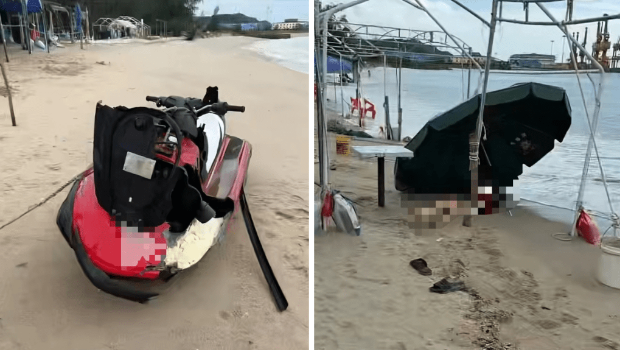 广西北海水上电单车与快艇相撞,致2人当场死亡。 广西北海水上电单车与快艇相撞,致2人当场死亡。