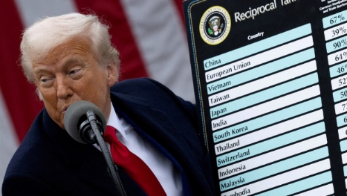 美国总统特朗普4月宣布对各国开征对等关税 美国总统特朗普4月宣布对各国开征对等关税