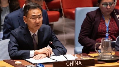 中国常驻联合国副代表耿爽出席安理会会议 中国常驻联合国副代表耿爽出席安理会会议