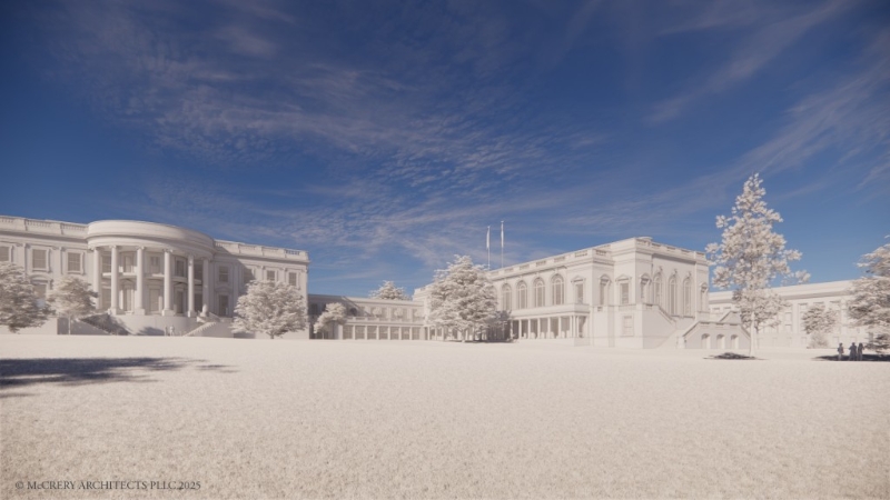 白宫新宴会厅预想图。 White House2 白宫新宴会厅预想图。 White House2