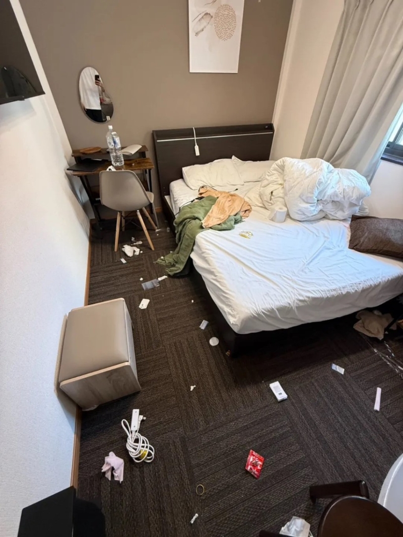 有日本民宿老板不满中国游客退房后,屋内卫生恶劣。 有日本民宿老板不满中国游客退房后,屋内卫生恶劣。