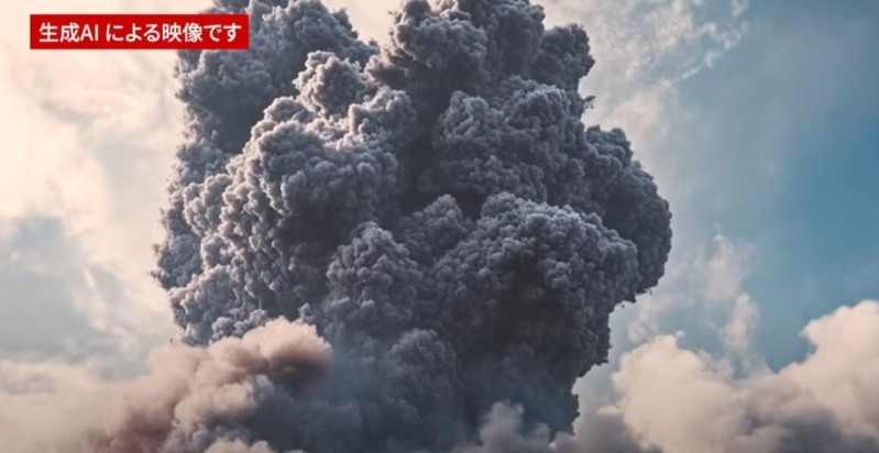 AI影片模拟巨量火山灰冲击东京的情景。 AI影片模拟巨量火山灰冲击东京的情景。