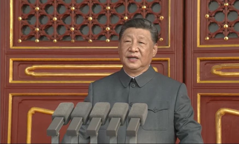 习近平天安门城楼发表讲话。 习近平天安门城楼发表讲话。