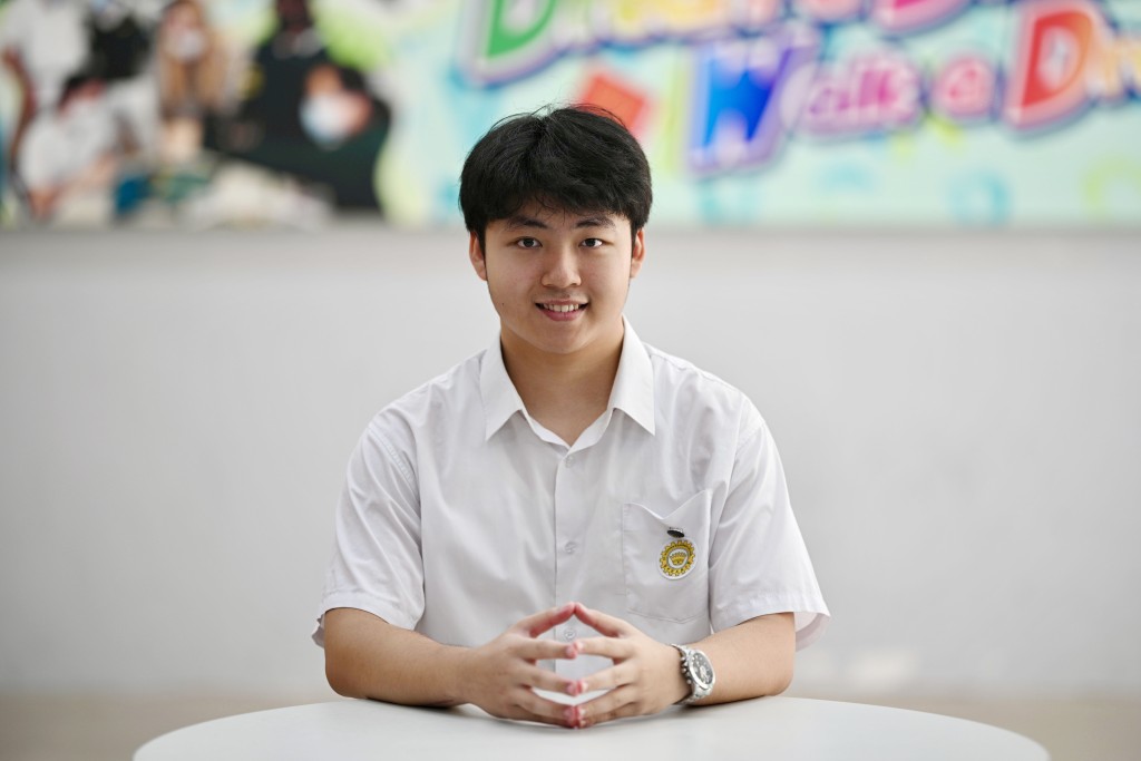 已来港两年多、原来在佛山生活的圣士提反堂中学中五学生骆成豪。 已来港两年多、原来在佛山生活的圣士提反堂中学中五学生骆成豪。