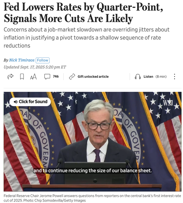 《华尔街日报》报道,美联储主席鲍威尔在7月的一次发布会上6次提到“下行风险”,表示鉴于风险平衡的变化,降息是合理的 《华尔街日报》报道,美联储主席鲍威尔在7月的一次发布会上6次提到“下行风险”,表示鉴于风险平衡的变化,降息是合理的