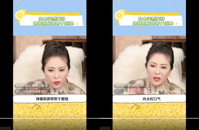 向太直播被问于朦胧事件 向太直播被问于朦胧事件