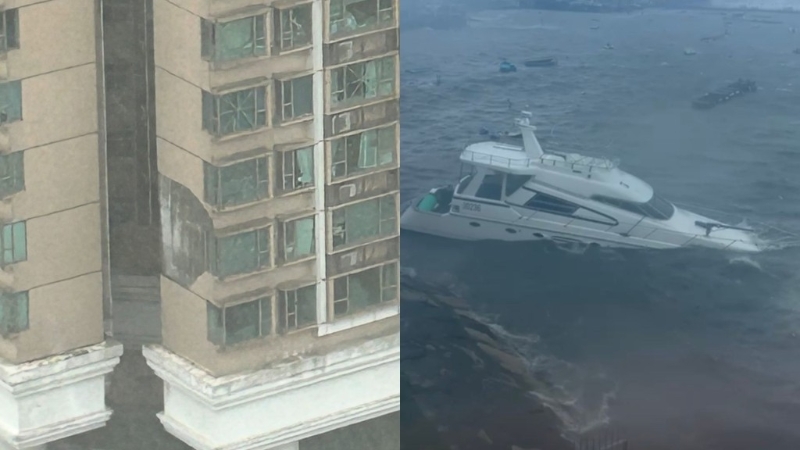 深井住宅外墙被吹落 深井住宅外墙被吹落