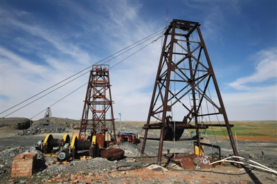 6月8日,巴彦淖尔市乌拉特中旗的大安鑫海铁矿。 6月8日,巴彦淖尔市乌拉特中旗的大安鑫海铁矿。