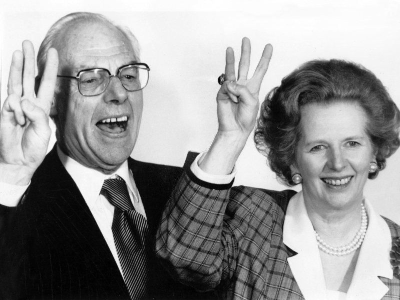 撒切尔夫人与丈夫丹尼斯。 撒切尔夫人与丈夫丹尼斯。