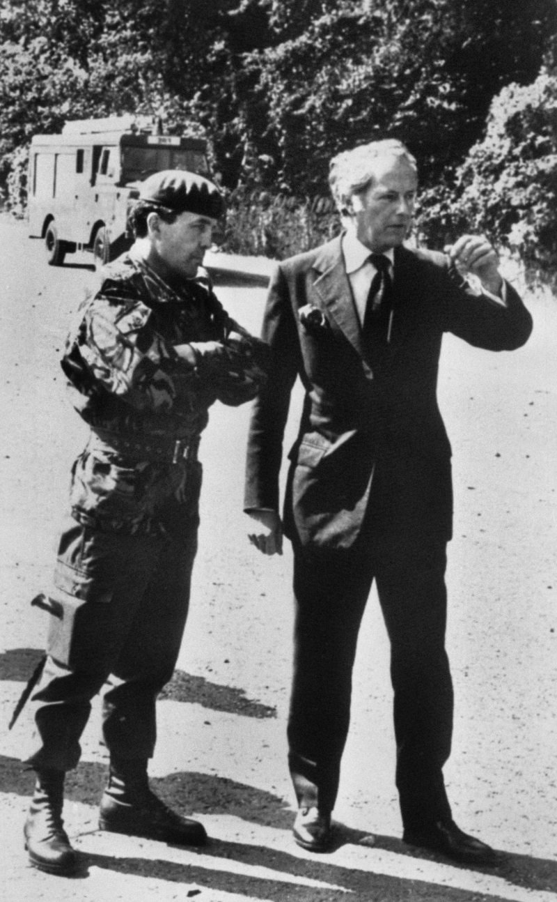 艾坚斯(Humphrey Atkins)在撒切尔夫人任首相期间曾出任北爱尔兰事务大臣 艾坚斯(Humphrey Atkins)在撒切尔夫人任首相期间曾出任北爱尔兰事务大臣