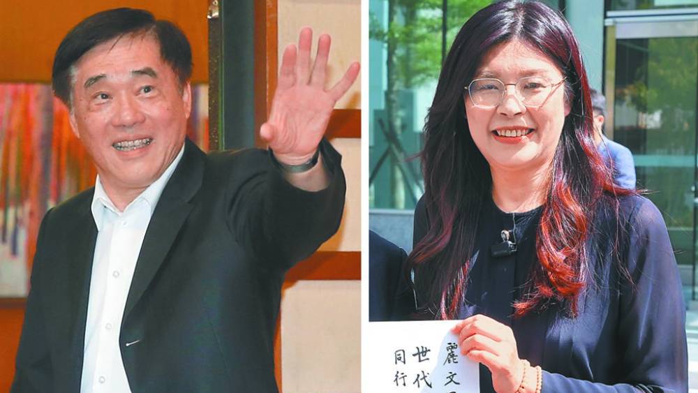 国民党主席选举18日投票,最新民调显示,整体民众最欣赏郝龙斌(左),蓝营支持者则最欣赏郑丽文(右)。 国民党主席选举18日投票,最新民调显示,整体民众最欣赏郝龙斌(左),蓝营支持者则最欣赏郑丽文(右)。