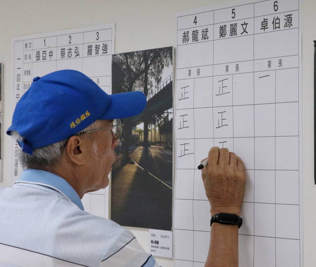 国民党主席选举18日登场,下午四点选举投票时间结束,工作人员随即开票。 国民党主席选举18日登场,下午四点选举投票时间结束,工作人员随即开票。