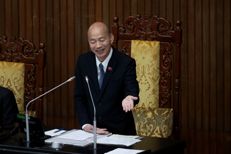 “立法院长”韩国瑜。 “立法院长”韩国瑜。