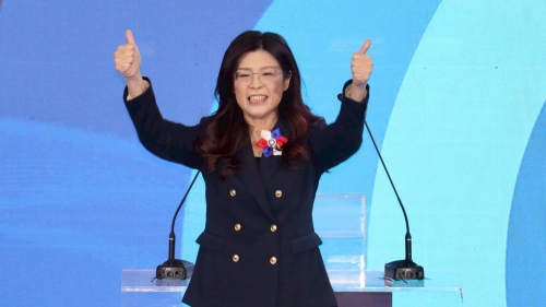 国民党主席郑丽文。 国民党主席郑丽文。