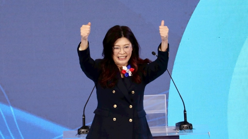 国民党主席郑丽文。 国民党主席郑丽文。