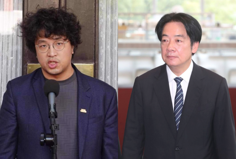 沈伯洋(左)是否参选台北市长热议不断,谢寒冰催促民进党主席赖清德(右)赶快提名。 沈伯洋(左)是否参选台北市长热议不断,谢寒冰催促民进党主席赖清德(右)赶快提名。