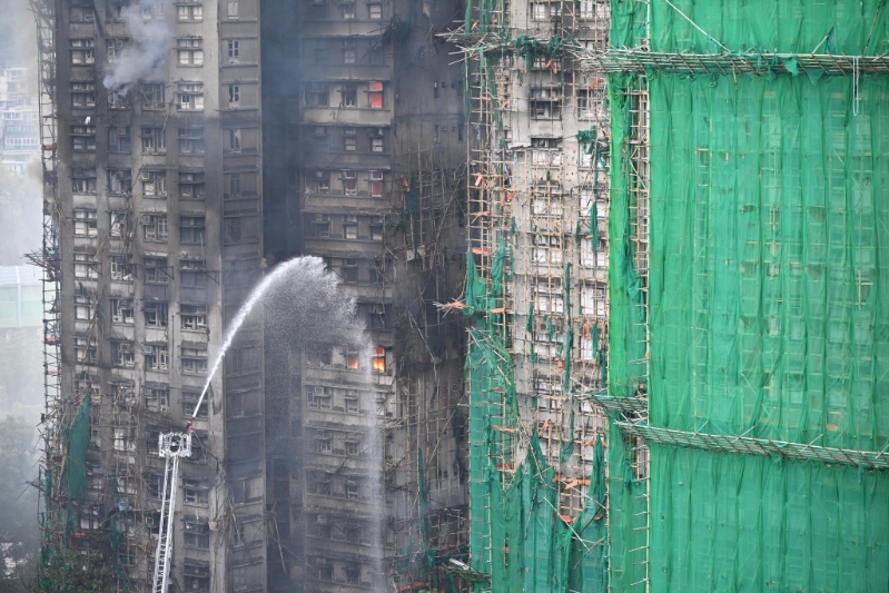 香港大火现场图 香港大火现场图