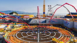中广核福建宁德核电站6号机组主体工程开工现场 中广核福建宁德核电站6号机组主体工程开工现场