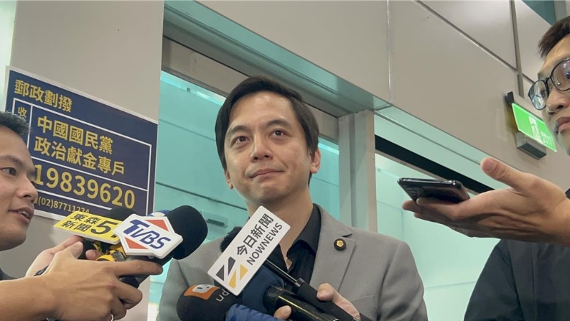 国民党“立委”牛煦庭18日于国民党中央党部受访。 国民党“立委”牛煦庭18日于国民党中央党部受访。