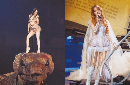 蔡依林昨在大巨蛋开唱,道具让人耳目一新。 蔡依林昨在大巨蛋开唱,道具让人耳目一新。