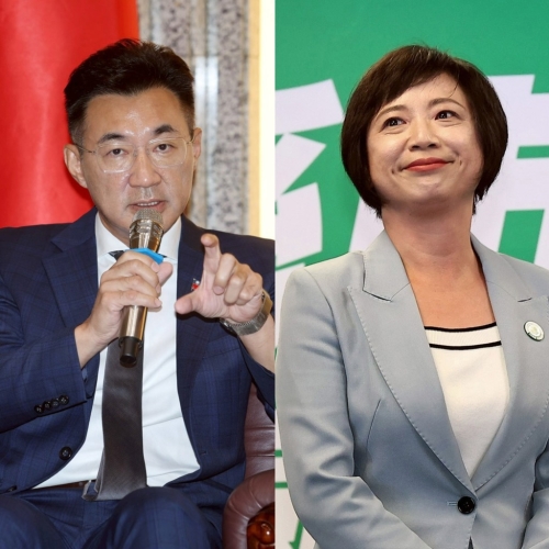 最新民调,国民党江启臣(左)以46%领先民进党何欣纯(右)的31%,但仍有未明显优势的区块 最新民调,国民党江启臣(左)以46%领先民进党何欣纯(右)的31%,但仍有未明显优势的区块