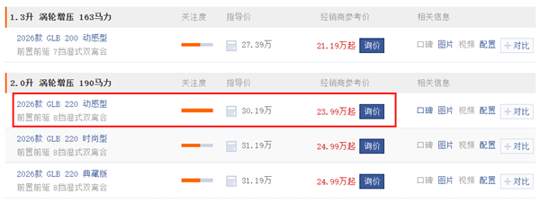 奔驰部分车型指导价下调10% 销售:终端一直有优惠 实际售价没什么变化