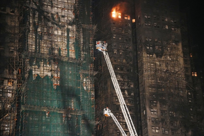 大埔宏福苑发生五级火 大埔宏福苑发生五级火