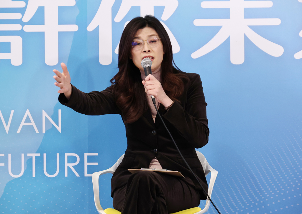 国民党主席郑丽文14日出席“蓝白共同愿景发布会” 国民党主席郑丽文14日出席“蓝白共同愿景发布会”