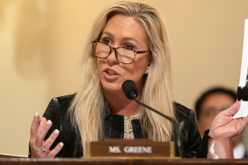 人称“玛大姐”的玛乔丽‧泰勒·格林(Marjorie Taylor Greene) 人称“玛大姐”的玛乔丽‧泰勒·格林(Marjorie Taylor Greene)