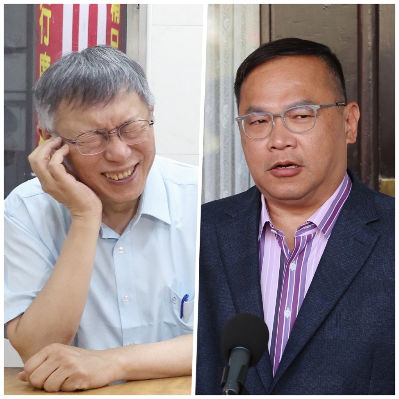 柯文哲(左)、王义川(右)。 柯文哲(左)、王义川(右)。