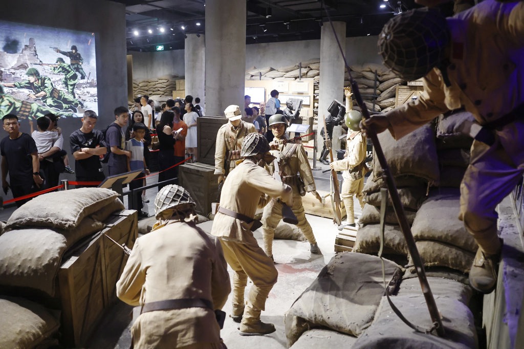 图为上海四行仓库抗战纪念馆内部。 图为上海四行仓库抗战纪念馆内部。