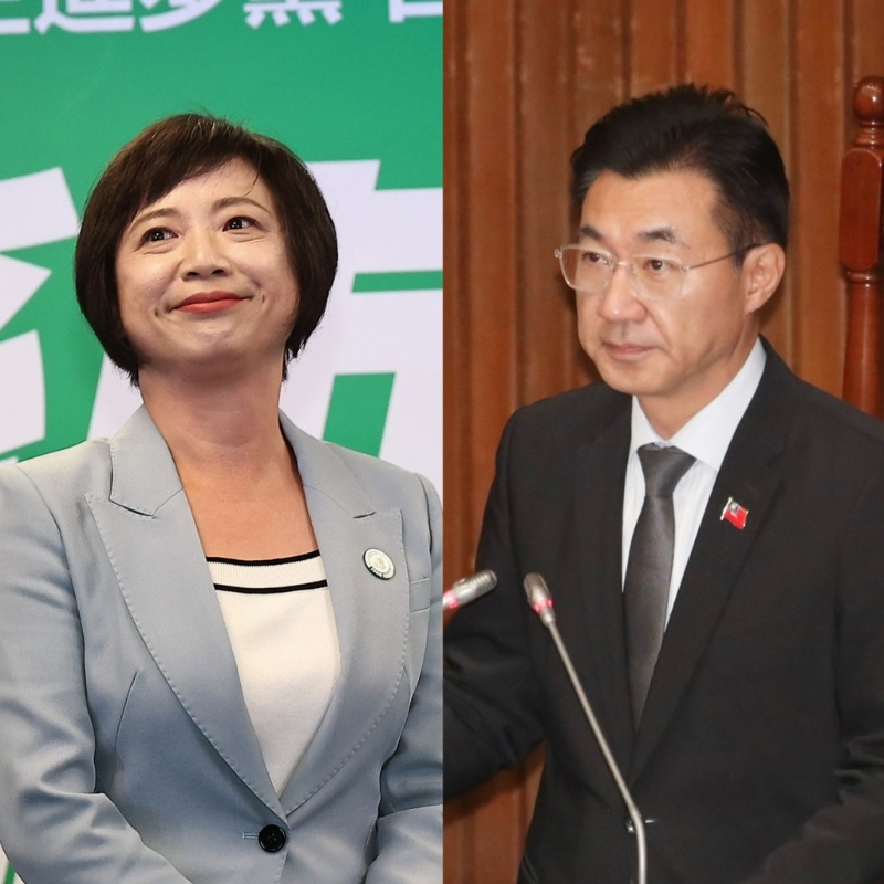 江启臣(右)、何欣纯(左) 江启臣(右)、何欣纯(左)