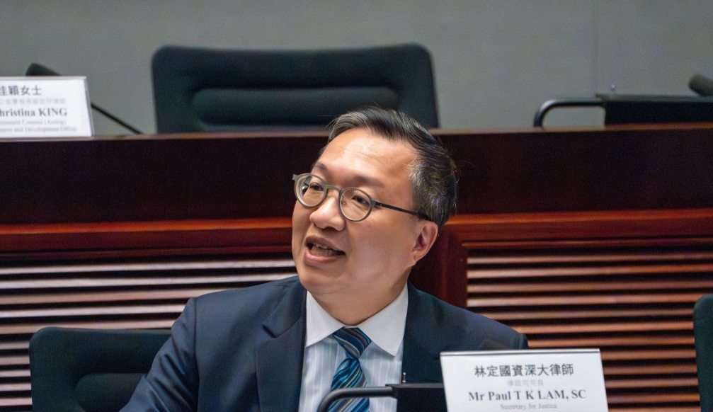 律政司司长林定国。 律政司司长林定国。