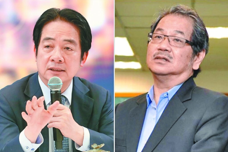 赖清德(左)、吴乃仁(右)。 赖清德(左)、吴乃仁(右)。