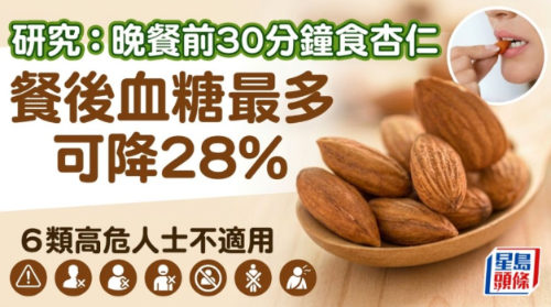 晚餐前30分钟食杏仁 晚餐前30分钟食杏仁